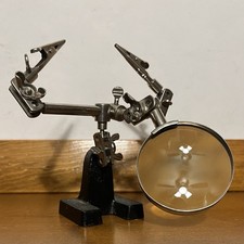 Helping Third Hand Magnifier Soldering Stand Clamp Holder Alligator Clip Tool