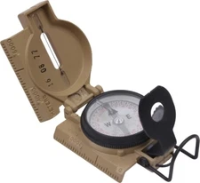 Cammenga G.I. Military Phosphorescent Lensatic Compass, Coyote Brown