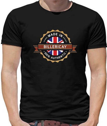Made In Billericay Mens T-Shirt - Town - Hometown - Essex - Born In - Basildon - 第 1/2 張圖片