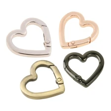 Carabiner Clips Snap Spring Hook Heart Shape Clasp Keyring Carabina Karabiner