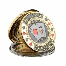 Gold Big Slick Ace King Poker Card Guard Hand Protector US Seller Fast Ship