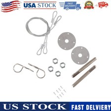 Stainless Steel Mount Hood Pin Pins Plate Bonnet Lock Kit Universal Racing Style