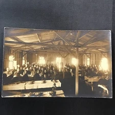 Military Barracks Mess Hall Photo Postcard Photo Post Card