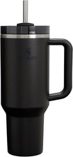 Stanley Quencher Black 2.0 Stainless Steel Insulated Tumbler with Lip and Straw