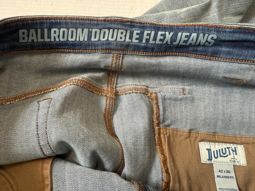 DULUTH TRADING Ballroom Double Flex - Men's Relaxed Stretch Denim Jeans - 42x30 - Picture 7 of 9