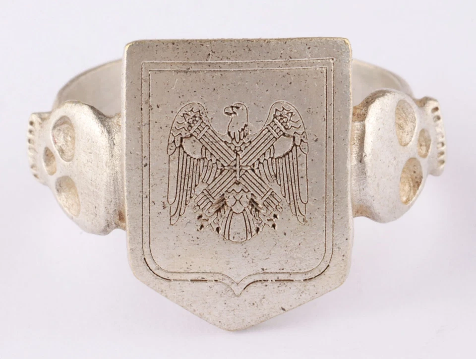Anillo Ejército de Estados Unidos Calavera Oficina Guardia Nacional Insignia Organizativa EE. UU. Sello Veterano Foto 3 de 4