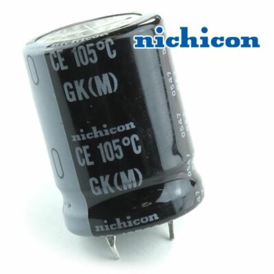 Nichicon 330 uF 160 Volt Snap Lead Electrolytic Capacitor/USA