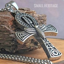 Key Of Life Ankh Necklace Stainless Steel Pendant Ancient Egyptian Symbol Amulet