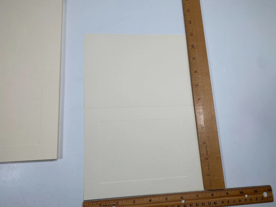 14 Crane & Co. Hojas Paneladas Tradicionales Acabado Niño Blanco Crudo 5.5"x7.5" EN BLANCO Foto 3 de 4