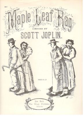 ''MAPLE LEAF RAG'' SHEET MUSIC-PIANO SOLO-SCOTT JOPLIN-EXTREMELY RARE-ON SALE-NEW
