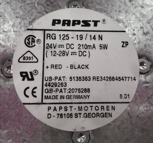 PAPST MOTOREN RG125-19/14N 24V FAN - Picture 3 of 4