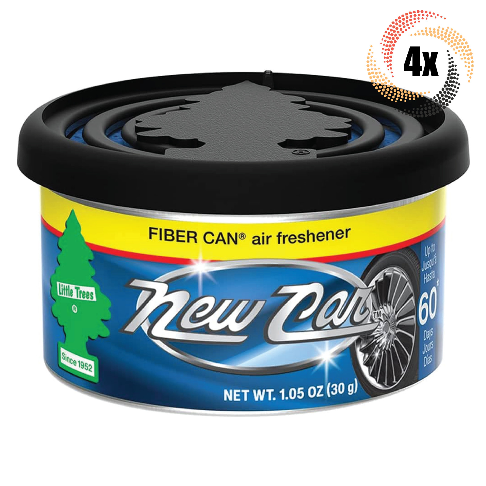 4x Банки Little Trees Fiber Can с ароматом нового автомобиля Предотвращают неприятный запах и задымление 4290₽