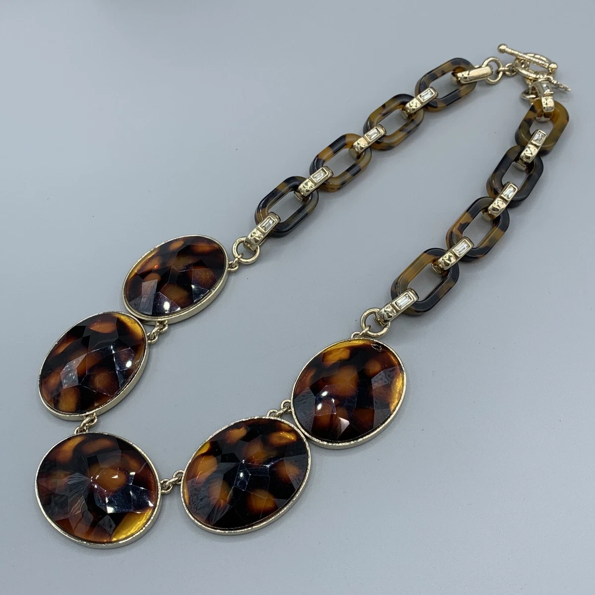 Tortoise shell statement necklace sale