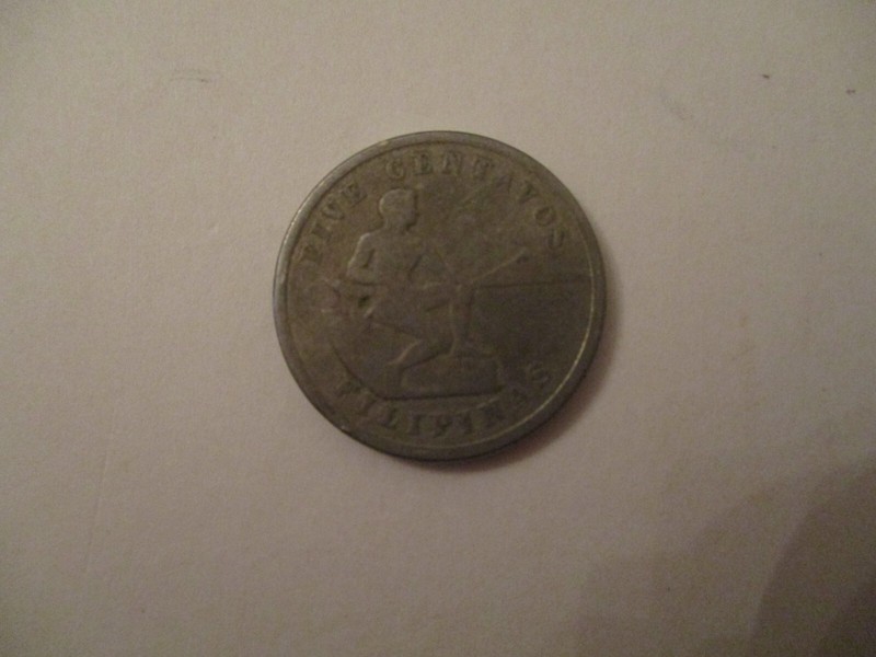 1921 FIVE CENTAVOS FILIPINAS USA Copper-Nickel Coin Made at  Manila Mint  BF