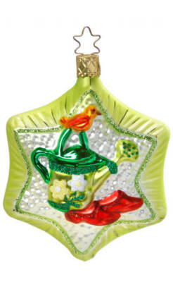 Inge Glas Star Hobby Gardener 1-074-12 German Glass Ornament NEW w/FREE Gift Box