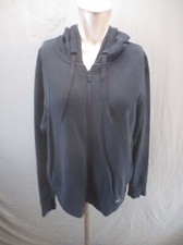 Under Armour Size L Women Black Cotton Blend Full Zip Pocket Athletic Jacket 619