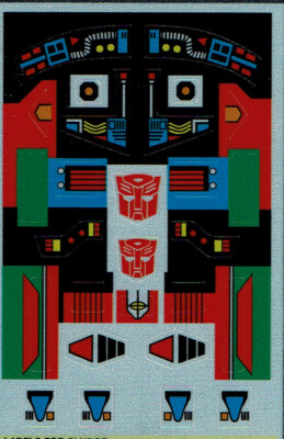 TRANSFORMERS GENERATION 1, G1 AUTOBOT SLUDGE REPRO ETIKETTEN / AUFKLEBER