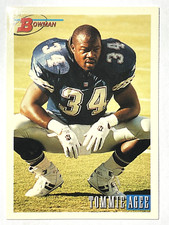 TOMMIE AGEE Dallas Cowboys, Chiefs, Seahawks 1993 Bowman Football Card #249