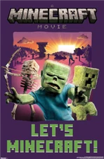 A MINECRAFT MOVIE - ZOMBIE, CREEPER, SKELETON POSTER - 22x34 - 26172