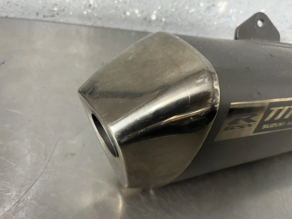 2005 2006 SUZUKI GSXR1000 EXHAUST PIPE MUFFLER SLIP ON CAN SILENCER TITANIUM - Image 3 of 4