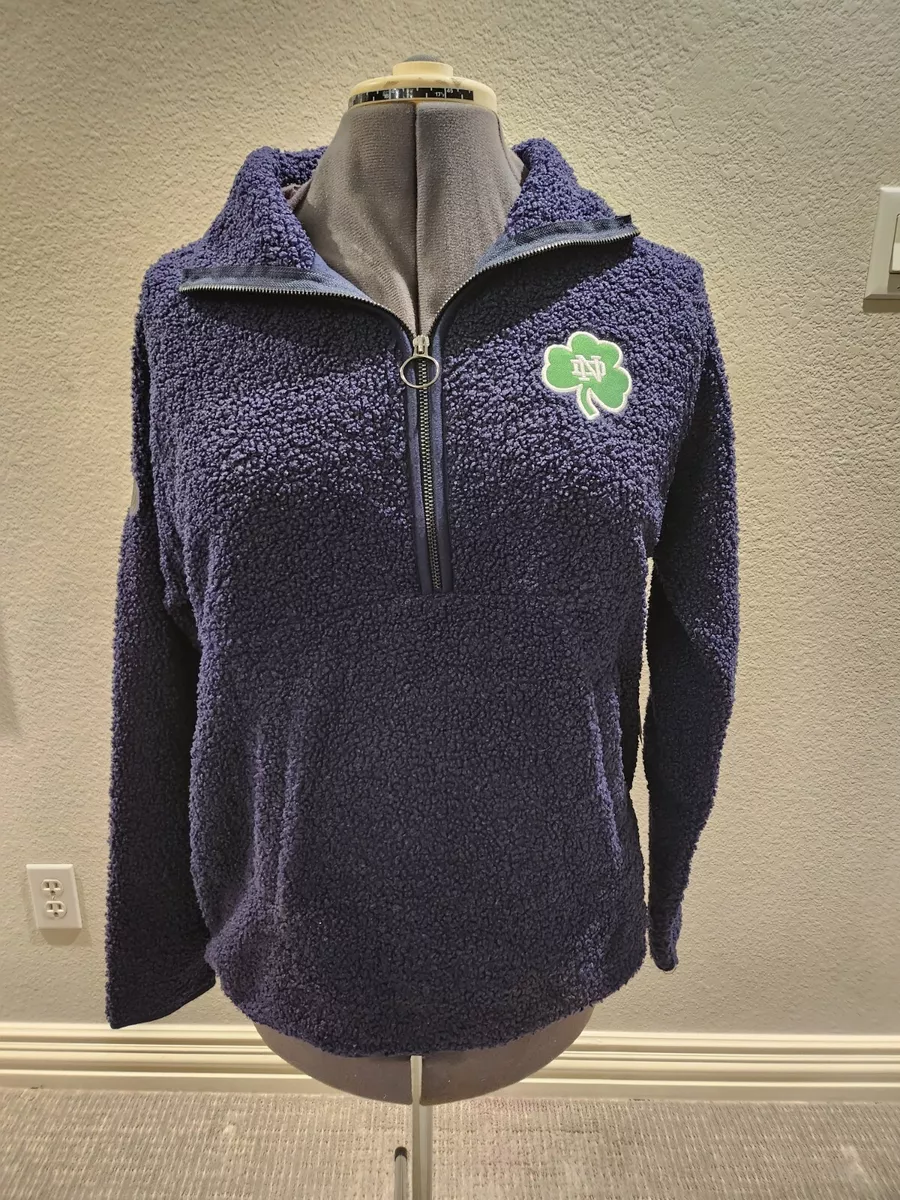 Notre Dame Fighting Irish Colosseum Womens Medium 1 4 Zip Chenille Sherpa Jacket