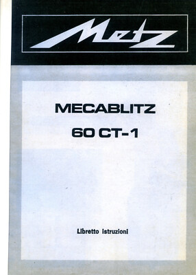 Metz '' MECABLITZ 60 CT-1 '' Bedienungsanleitung