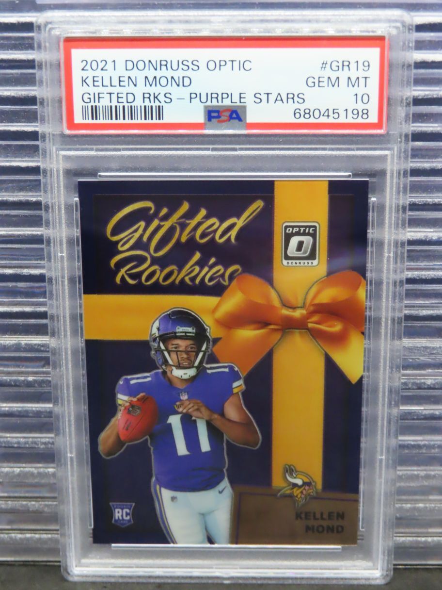Kellen Mond Panini Donruss Optic Gifted Rookies #GR19 Purple Stars