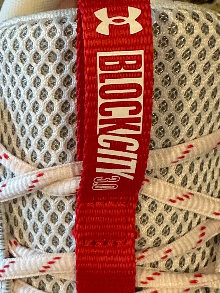 Zapato de voleibol Under Armour para mujer blanco/rojo nuevo sin caja (B-8 EP) Foto 4 de 4