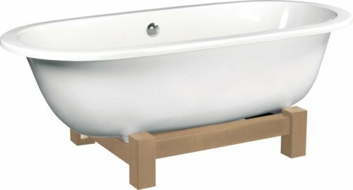 Vasca da bagno indipendente 175x86x46cm, base in legno, bianca MATRICE,  - Foto 1 di 5