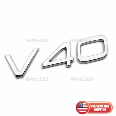 Volvo V40 Rear Trunk Lid Letter Logo Badge Nameplate Emblem Sport
