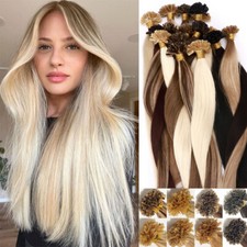 U Nail Tip Pre Bonded Keratin Glue Fusion Silky 100 Remy Human Hair Extensions