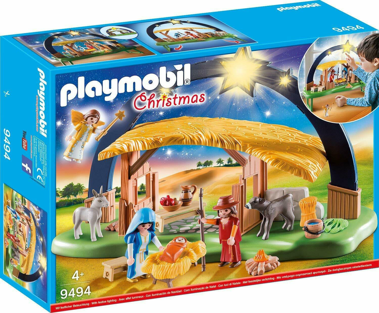 Playmobil 9494 Portal de Belén con luz, no incluye pila,s Christmas Navidad ptc