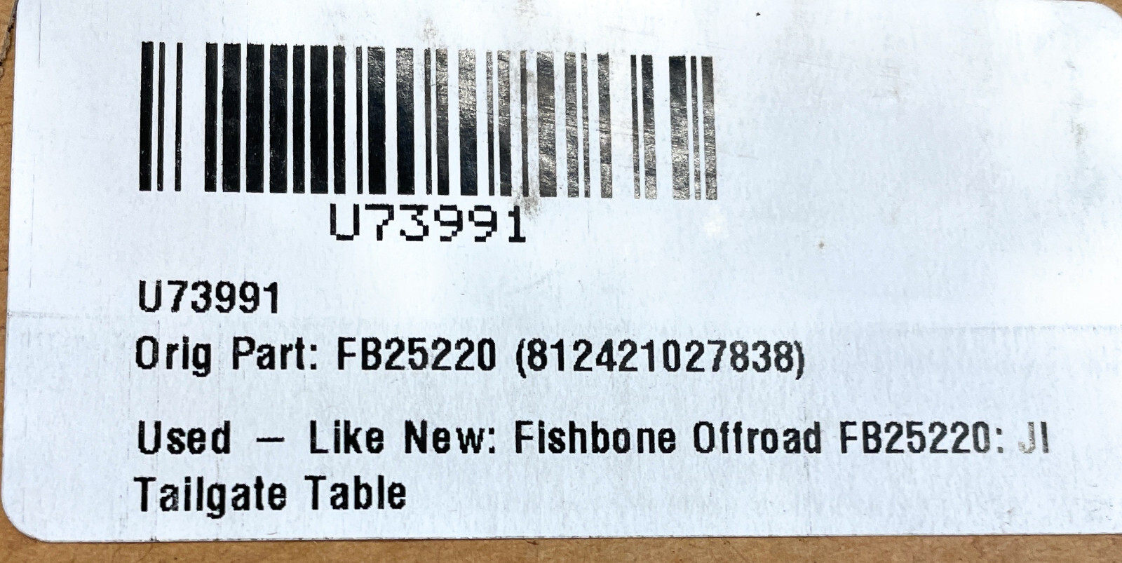 Fishbone Offroad Tailgate Table, For '18-'21 Jeep JL, FB25220