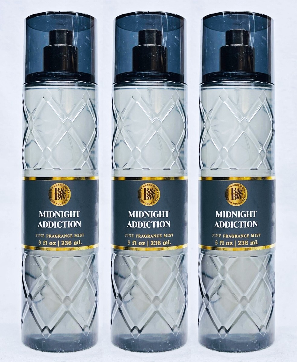 3 Bath & Body Works MIDNIGHT ADDICTION Fragrance Mist Body Spray 8