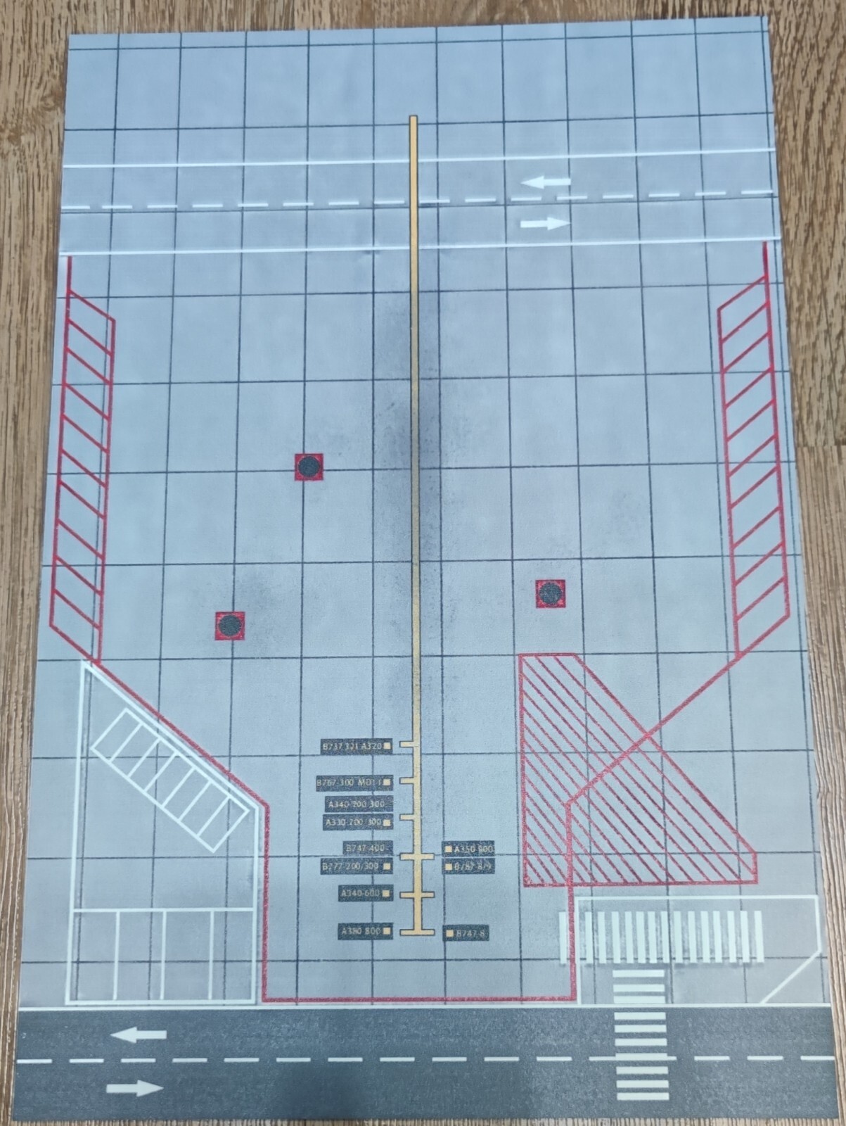 1/200 airport apron platform type A 30x38cm Thickness 3mm MaterialPVC