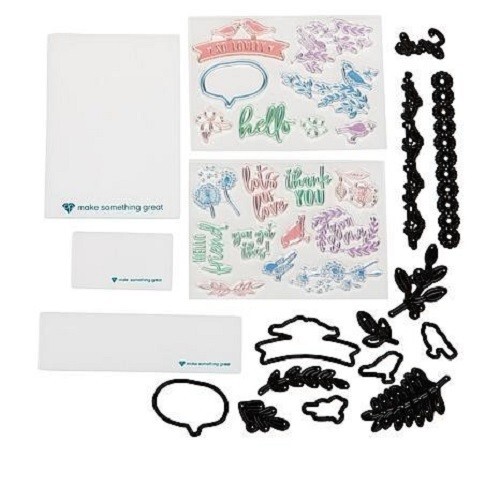 HSN Diamond Press Lots Of Love Stamps & Die Kit