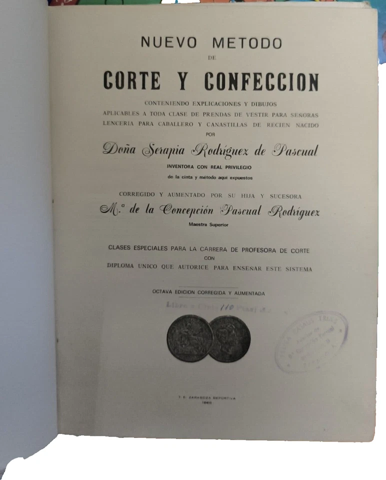 Nuevo Método De Corte Teórico Práctico Serapia Rodríguez 1968 - Imagen 2 de 4