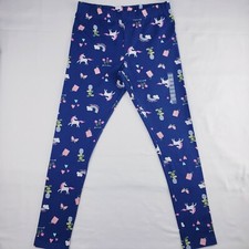 Carter's Girls Unicorn Heart Valentine's Floral Leggings Size 12 Navy Blue NWT