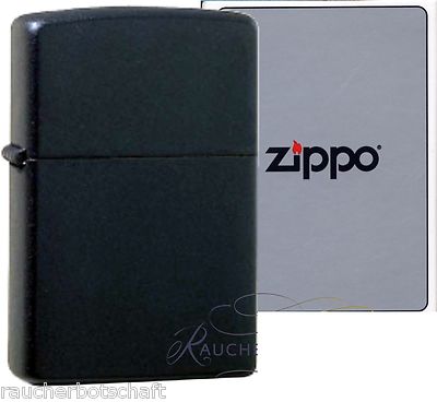 Zippo schwarz matt schwarzmatt black matte regular size Zippo Original 60001195