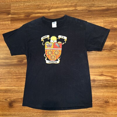 Vintage The Simpsons Duff TV Donuts Sum Ergo Edo T Shirt Medium M Tv Show