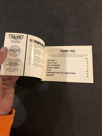 renegade nes Manual Only