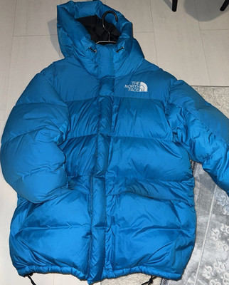 The North Face Himalayan Daunenjacke blau mit Kapuze Herren Größe M