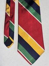 Brooks Brothers Makers 100 Silk Made In USA Bright Diagonal Stripe