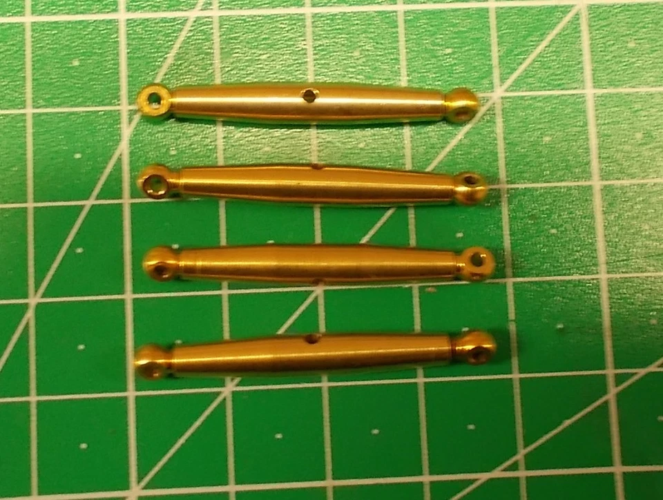 PICHLER MODELLBAU Spannschloss Messing M2 25x39mm 4 Stück Spannschloß