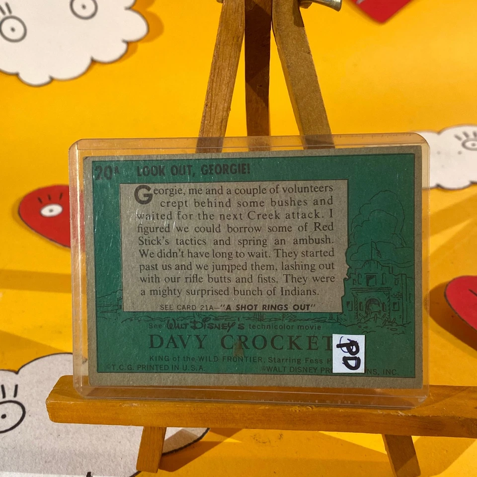 1956 Topps Davy Crockett espalda verde #20A emboscada mirar error Georgie Foto 2 de 2