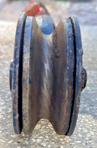 Crosby McKissick 4,5" BB Rollenblock mit Schäkel N-419 3/8"-1/2" Drahtseil 4 Tonnen - Bild 11 von 13
