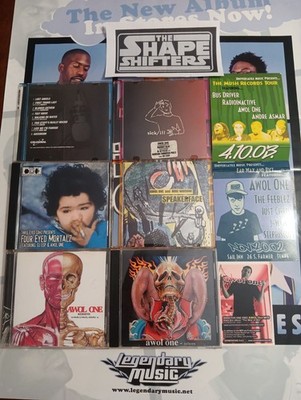 AWOL ONE CD LOT Rap/Hip-Hop W/Rare Flyers Shapeshifters