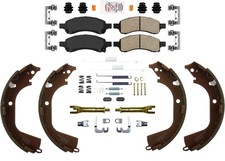 Ceramic Disc Brake Pads Hardware Brake Shoes Adjusters Fits GMC Canyon 2009-2012