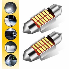 AUXITO Festoon 3175 31MM C5W Plate License LED Inner Light 6000K Bulbs White 2PC