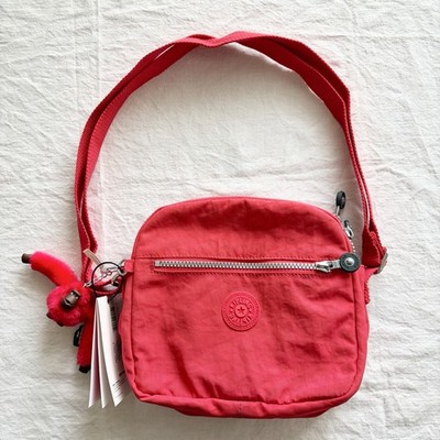 NWT Kipling Keefe Crossbody Bag Cayenne Red Monkey Keychain